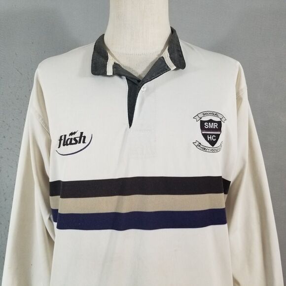 Flash San Miguel Rugby Jersey men's XL extra large white long sleeve flawed - Picture 3 of 16